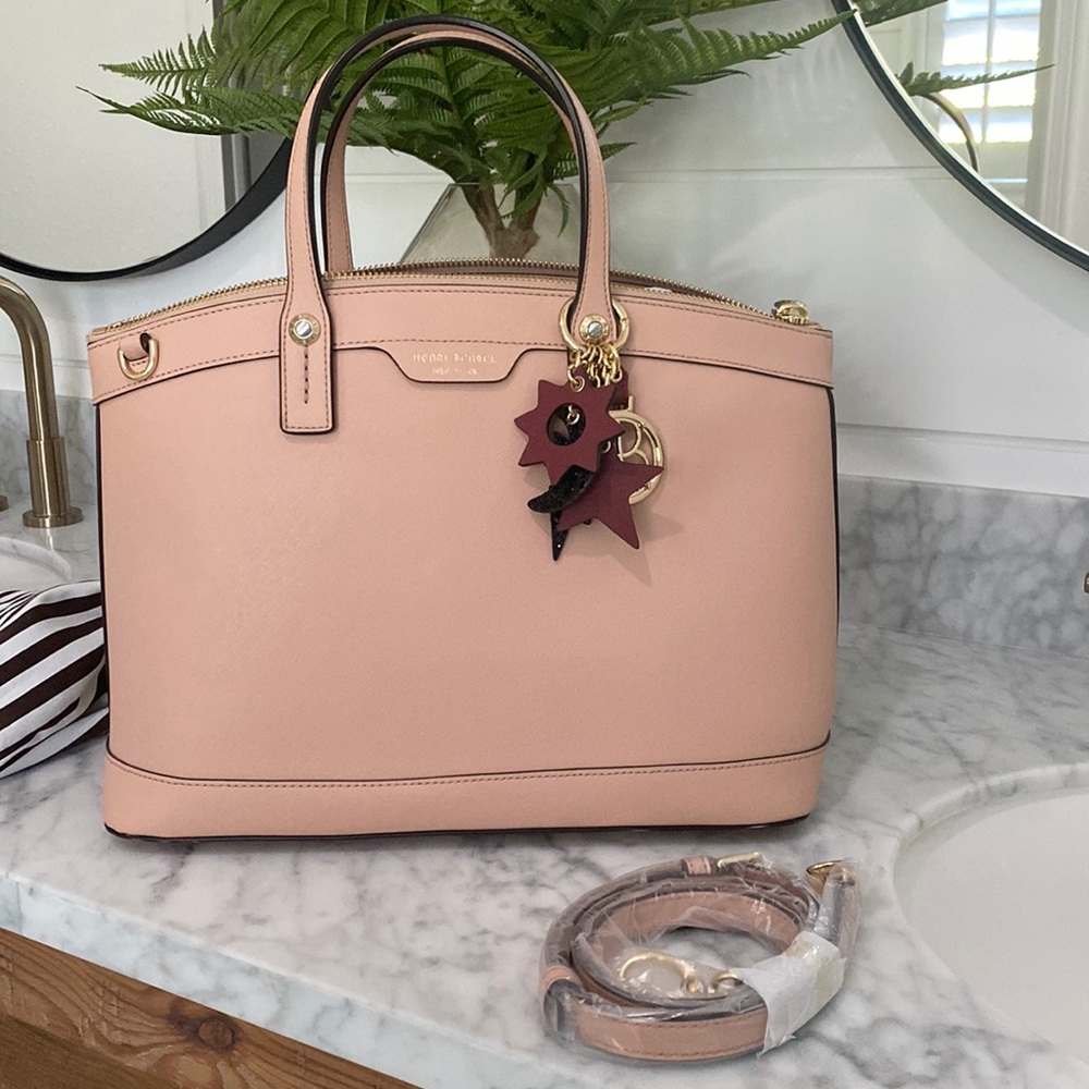 Henri Bendel Blush pink satchel.
